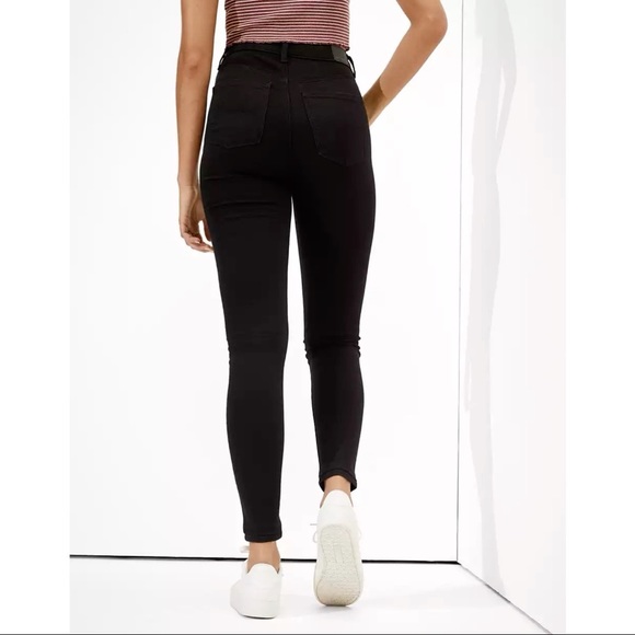 AE Ne(x)t Level Highest Waist Jegging in Onyx Black - Picture 2 of 10